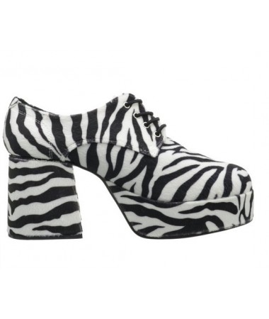 Mens Zebra Platform Shoes ADULT HIRE